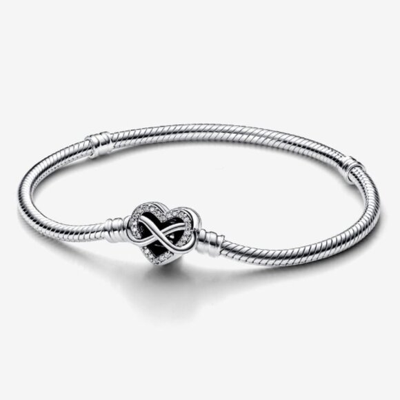 Pandora Jewelry - Brand New Pandora Moments Sparkling Infinity Heart Clasp Snake Chain Bracelet